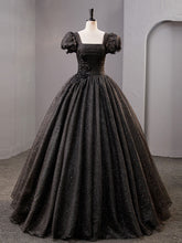 Black Ball Gown Square Neck Quinceanera Dress Sweet 16 Dress - DollyGown